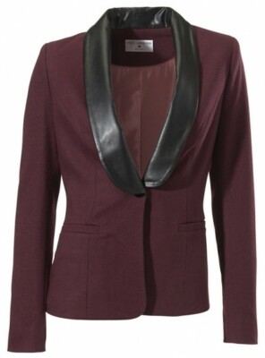 RICK CARDONA BY HEINE Damen Blazer Burgund UK 12 EU 38 LN190 RR 04