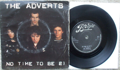 The Adverts - No Time To Be 21 / New Day Dawning - 45 + PS - Ex- 45