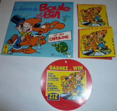 Boule et Bill Schnieff und Schnuff Single Schallplatte und 2 CD`s La chanson de