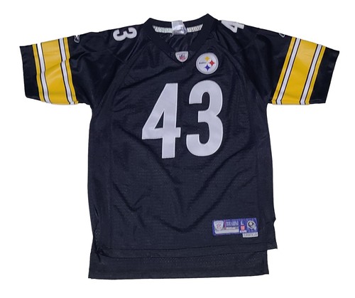 Pittsburgh Steelers Jersey Size Youth Large NFL Reebok #43 Polamalu - Picture 11 of 11