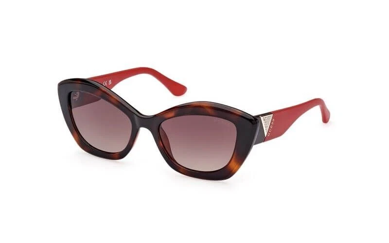 Gafas de sol Guess GU7868 52F estilo ojo de gato rojo y tortuga marco 54-18-140 Foto 2 de 3