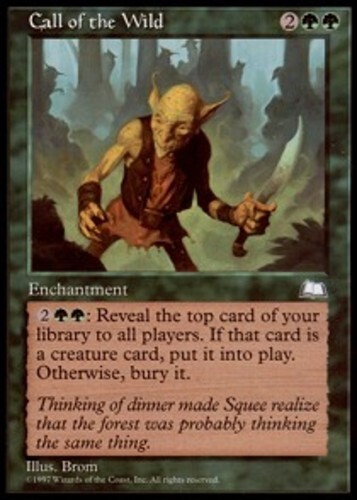 Call of the Wild Light Play, English Magic the Gathering MTG Weatherlight