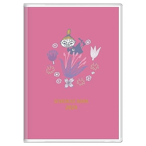 DESKTOP Calendar 2024 Japan Moomin Notebook Monthly A6 Size Pink 105 × 152  × 5mm | eBay