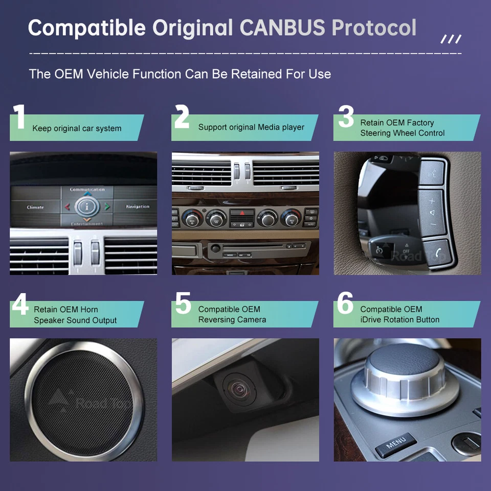 Android 13 Wifi Carplay Multimedia Touch Screen For BMW 7 Series E65 E66 2005-09 - Image 4 of 4