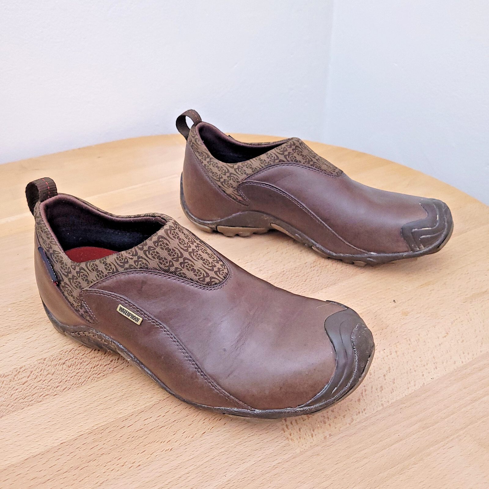 Scarpa Merrell Forecast Moc impermeabile pelle slip on donna 7 marrone Polartec