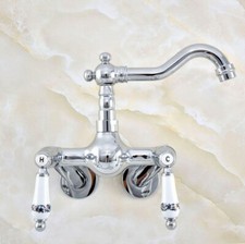 Chrome Brass Kitchen Faucet Bathroom Sink Mixer Tap Adjusts From 3-3/8" sqg202