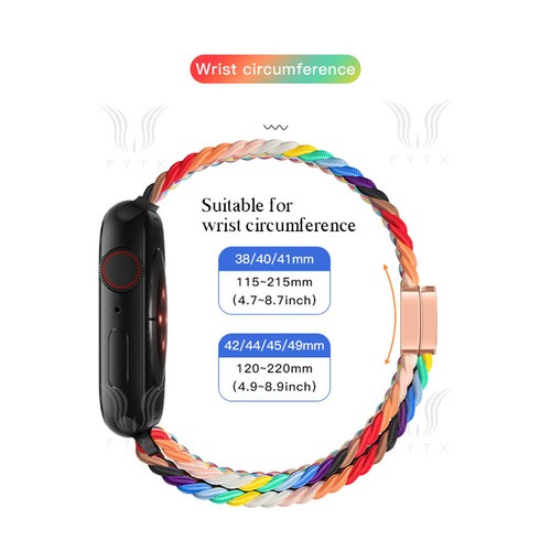 For Apple Watch Seiries 10 9 8 7 6 5 4 SE Slim Braided Magnetic Watch Band Strap - Picture 6 of 35
