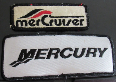 Mercury Racing Patch VINTAGE MERCURY MERCRUISER JACKET 2 PATCH LOT OUTBOARD MOTORS ...