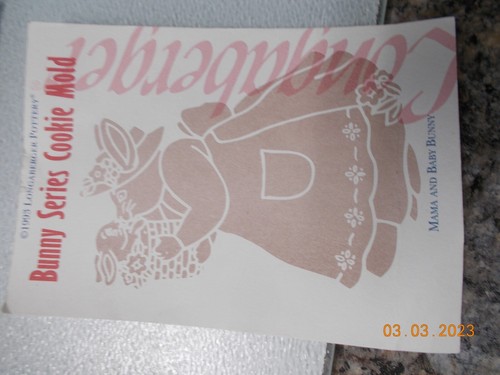 1994 Longaberger Mama und Baby Hase Keksform - Bild 10 von 10