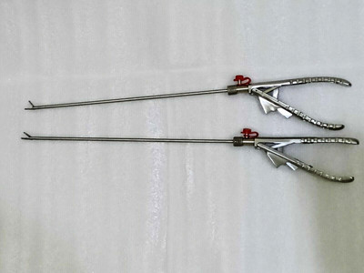 Laparoscopic Needle Holder Right and Left Hand Curved instruments Set 5mm 330mm