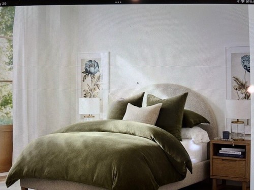 Pottery Barn Cozy Cloud King-California Duvet Loden-never used - Picture 3 of 8