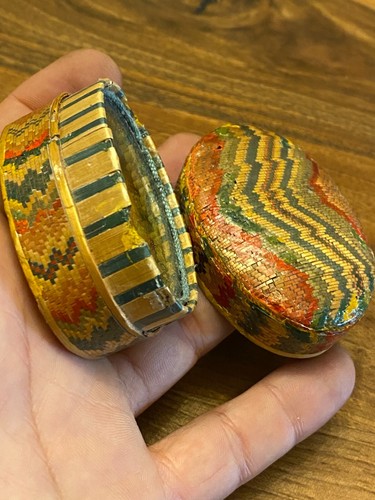 Reliquaire de Voyage & Saintes Reliques & Paperolles & Marqueterie de Paille - Photo 7 sur 12