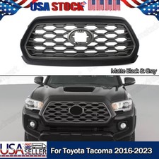 Matte Black Front Upper Grille Bumper Grill Assembly For 2016-2023 Toyota Tacoma