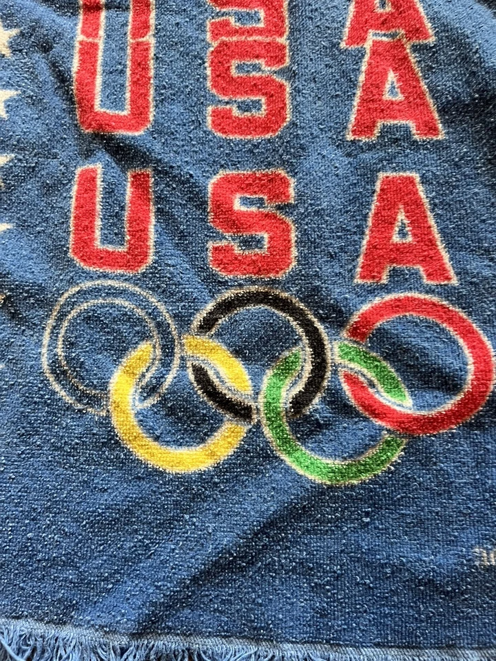 Олимпийские ручные полотенца звезды и олимпийские кольца с люверсами США 🇺🇸 - Изображение 2 из 4