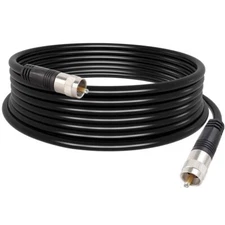 Rg8x Coaxial Cable 20ft 6m Cb Coax Cable Uhf Pl259 Male To Male Coaxial Cable 