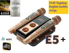 NEW MAGIC SING Karaoke E5+ 5145 Tagalog/Eng songs WiFi 2 Wireless Mic 1YR sub