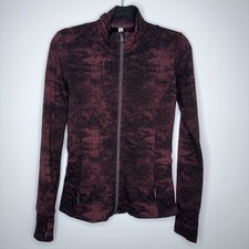 Athleta Women s Shanti Jacquard Jacket Burgundy Size XS