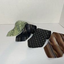 Lot of 4 Neck Ties Calvin Klein/ Michael Kors