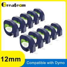 10PK 91330 91200 Compatible for Dymo LetraTag Label Tape Cassette Cartridge 12mm