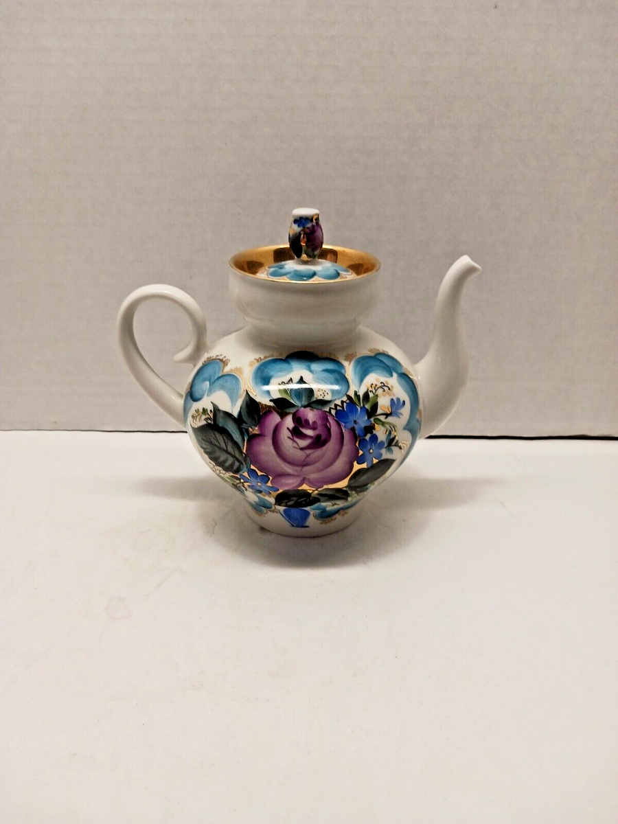 Vintage Lomonosov Porcelain Tea Pot Made in USSR Stamped | eBay Vintage Lomonosov Porcelain Tea Pot Made in USSR Stamped | eBay