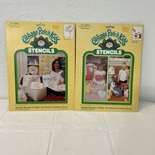 Cabbage Patch Kids Stencils 26603 Colonel Casey 26605 At Play Lot Of 2 NEW VTG