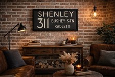 Vintage Bus Destination Blind Sign Framed