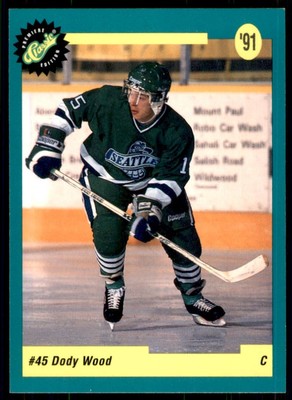 1991-92 Classic Draft Picks Dody Wood San Jose Sharks #38