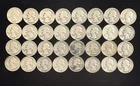 1950-1954 Washington Quarters 90% Silver 32 Coins Lot