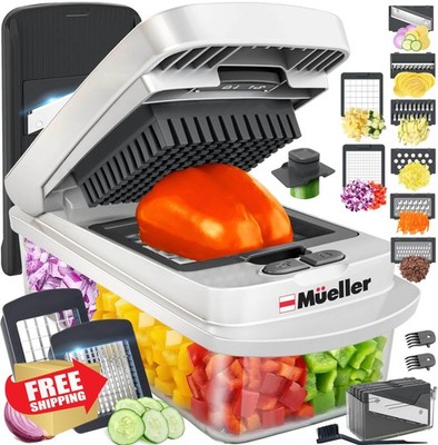 Mueller 10-in-1 Vegetable Chopper Mandoline Slicer Onion Cutter Container