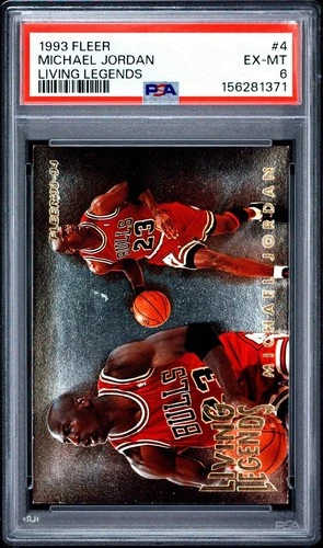1993-94 Michael Jordan Living Legends Fleer #4 of 6 PSA 6 MJ Ex-mt