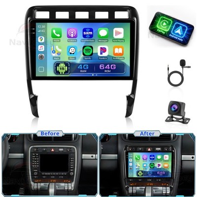 4+64G Android 15 Autoradio Für Porsche Cayenne 9PA 2003-10 Carplay Navi GPS +Kam