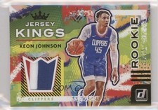 2021-22 Panini Donruss Rookie Jersey Kings Prime 15/25 Keon Johnson #RJ-KJN pj5