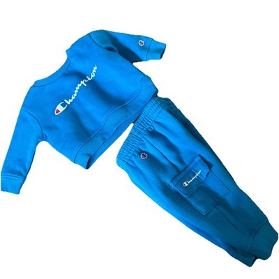 CHAMPION Baby Boy's Fleece Crew and Joggers Outfit Set 3 Months  & 9 months 