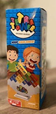 Tetra Tower Balance Stacking Building Blocks Puzzle Game Video Themed Sealed