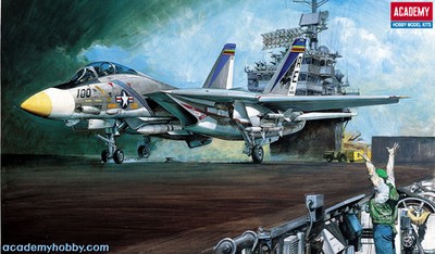 ACADEMY U.S. NAVY FIGHTER F-14A TOMCAT - KUNSTSTOFFMODELL ZUM BAUEN - 12253
