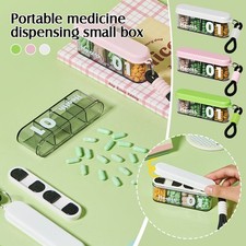 4 Compartment Medicine Box Portable Compartment Box Medication Storage Mini Box.