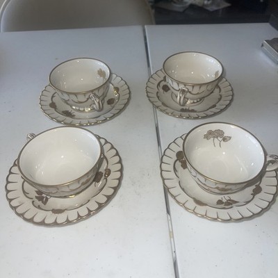 Richard Ginori ￼ Plates, And Cappuccino Cups Forma Bavaria 24 Karat Gold Plated