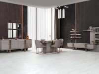 Graue Moderne Esszimmer Garnitur Edle PolsterstüHle Holztisch Sideboard