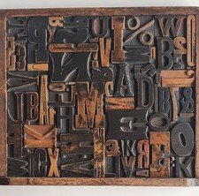 Holzbuchstaben Druck Letter Collage alt antik