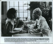 1987 Press Photo "Leonard Part 6" with Bill Cosby and Pat Colbert - mjp08509