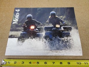 YAMAHA Moto4 4 wheeler sales brochure 4pg ORIGINAL 1980's ATV