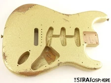 Fender USA Custom Shop 1962 Strat Heavy Relic BODY, Gold Sparkle W25 