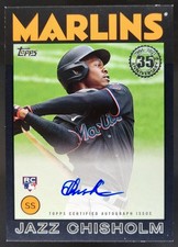 2021 Topps Update Jazz Chisholm 1986 Baseball Auto Black /199 RC Marlins RI
