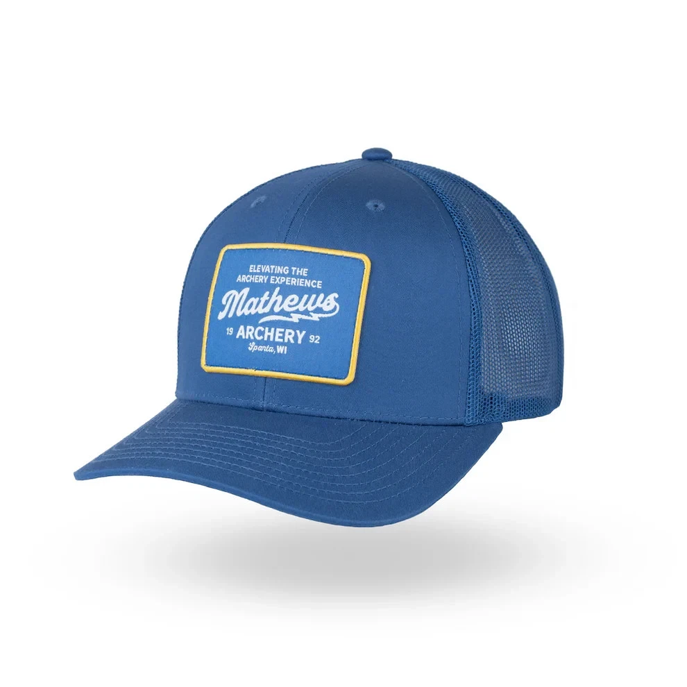 @NEW@ Mathews Archery "Surge" Blue Richardson 112 Baseball Cap/Hat