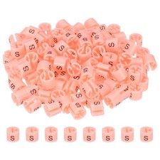 100 Pcs Clothes Hanger Markers, S Size Tag Fit 3mm Rod for Garment Pink