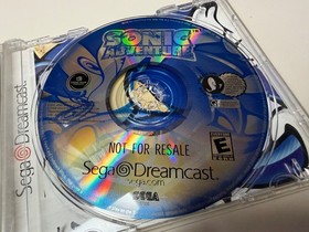 SEGA DREAMCAST SONIC ADVENTURE NOT FOR RESALE VIDEO GAME WORKING COMPLETE