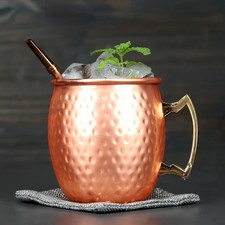 530ML Pure Copper Mug Cup for Moscow Mule Coffee Beer Drinking Cocktail Home