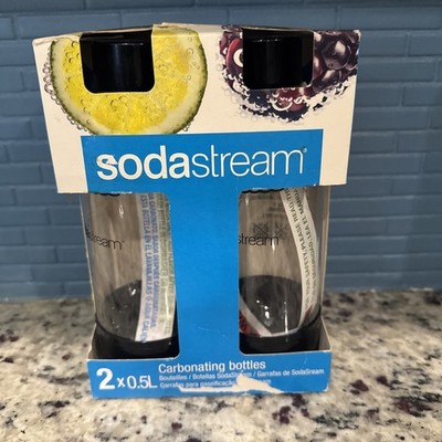 SodaStream 0.5 Liter Carbonating Bottles Set of Two *New* [F13 111]