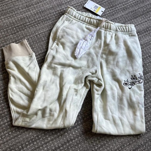 NWT Nike Ribbed Fleece Jogger Sweatpants Men Small Limelight - Picture 1 of 5