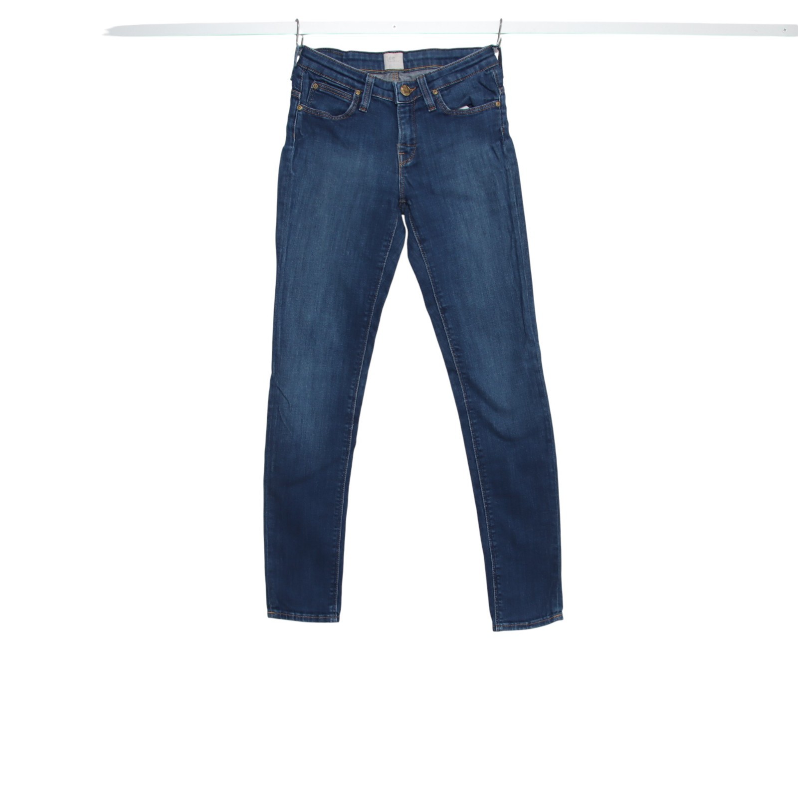 Lee Scarlett skinny fit W26 L33 (Cod.B472) jeans usato vintage in denim